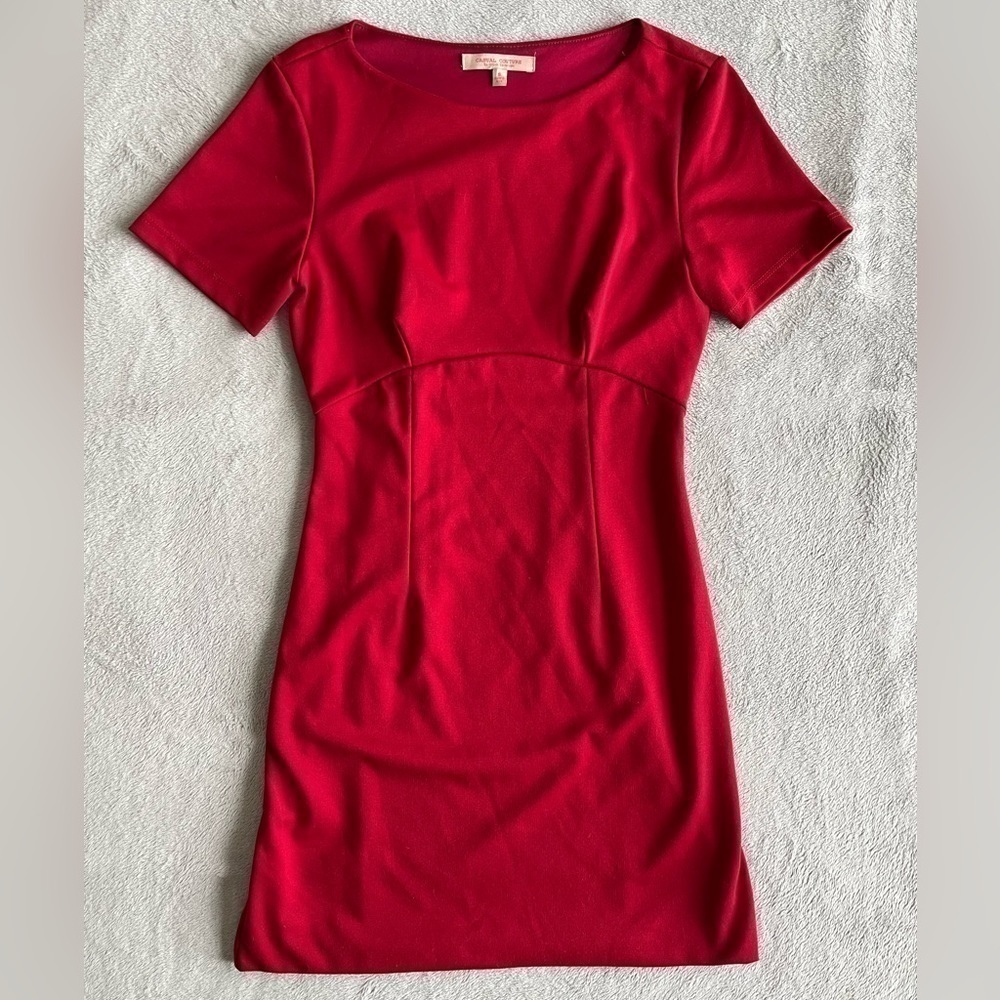Casual Couture Green Envelope Red Mini Dress Small